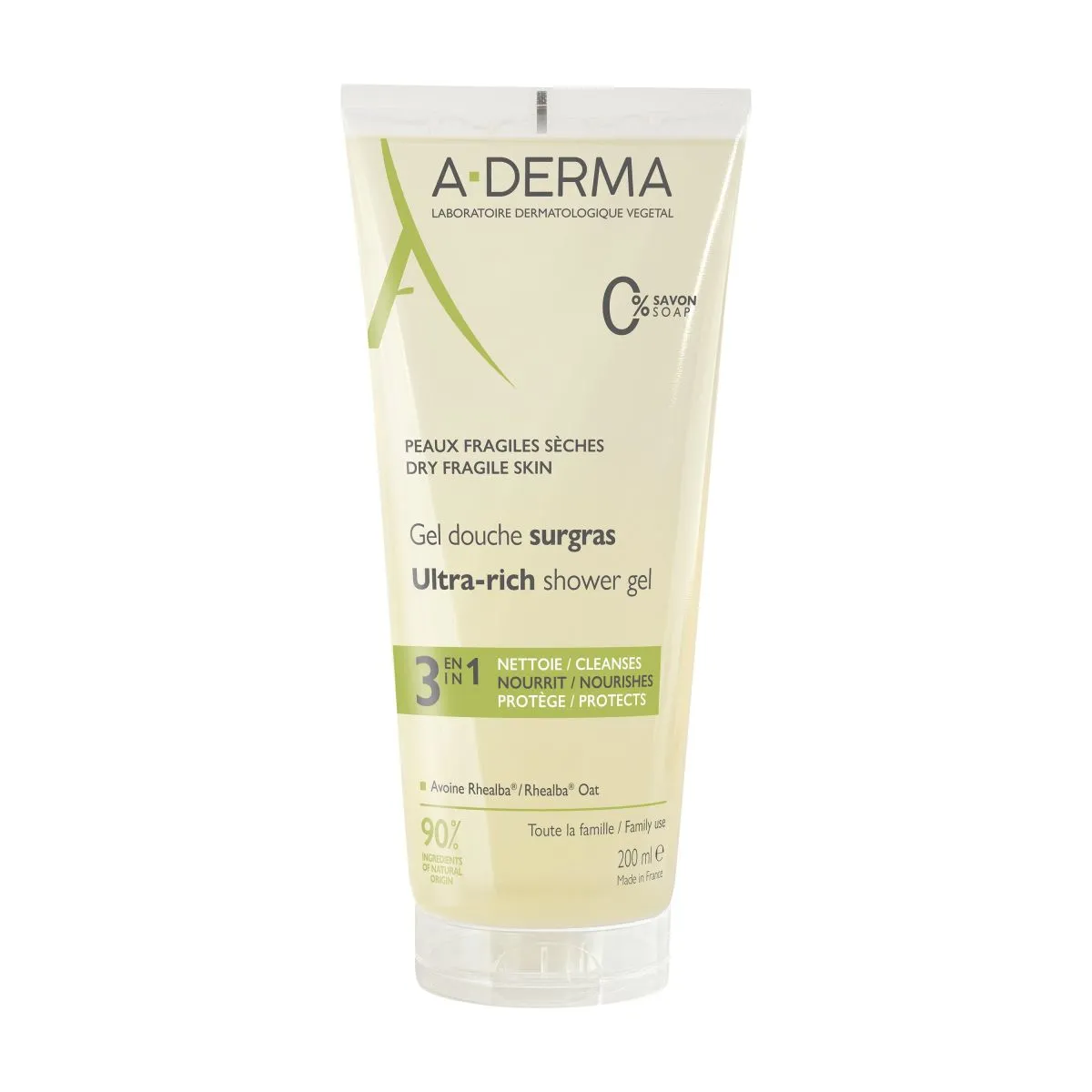 A-DERMA DUSHIGEEL KAERAEKSTRAKTIGA 200ML - Product Image