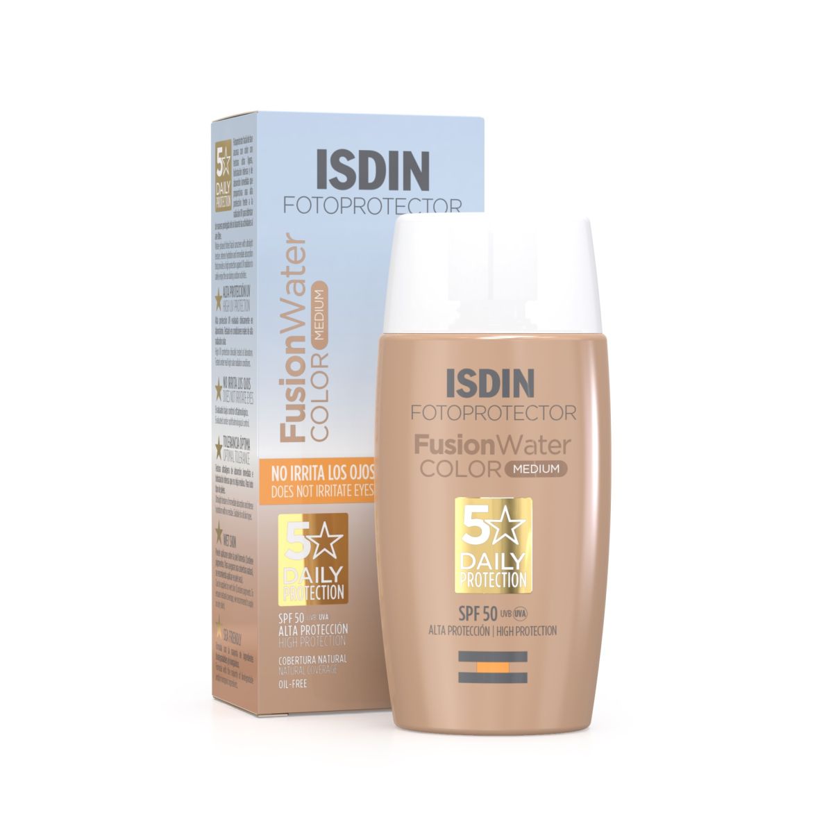 ISDIN SUN PÄIKESEKAITSEEMULSIOON TOONITUD MEDIUM SPF50 50ML - Product Image