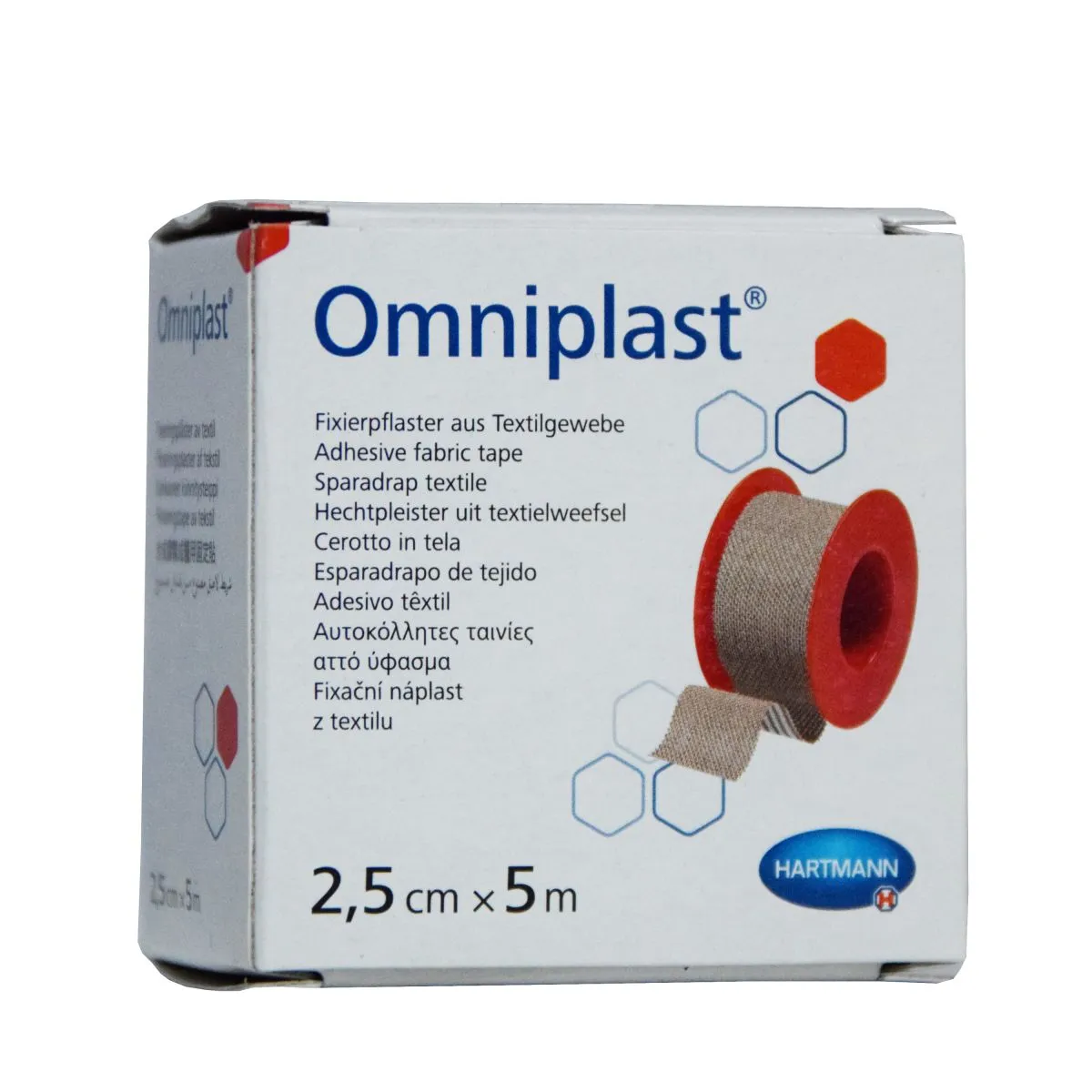 OMNIPLAST RULLPLAASTER 2,5CMX5M (TEKSTIILIST) /900441/ - Product Image