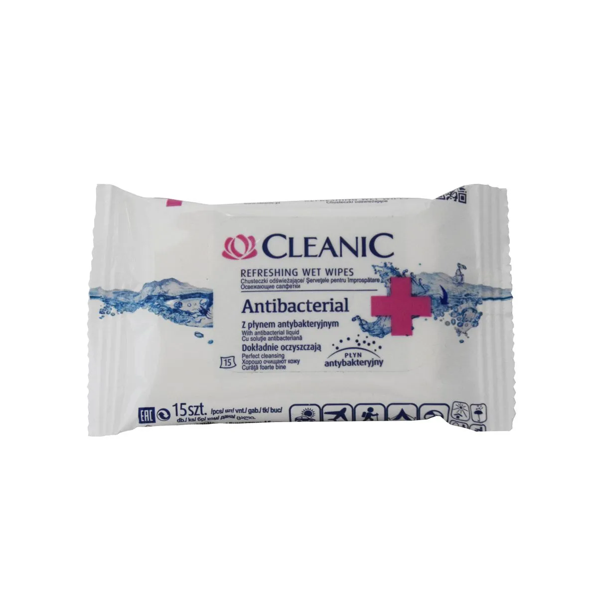 CLEANIC ANTIBAKTERIAALSED SALVRÄTIKUD N15 - Product Image