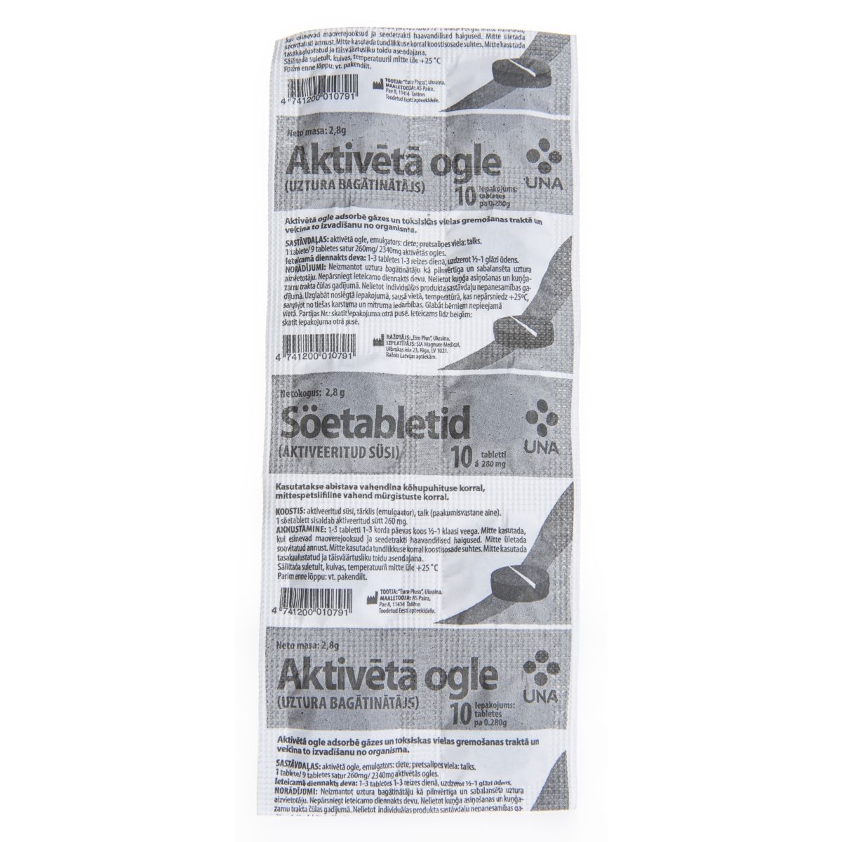 UNA SÖETABLETID 260MG N10 - Product Image