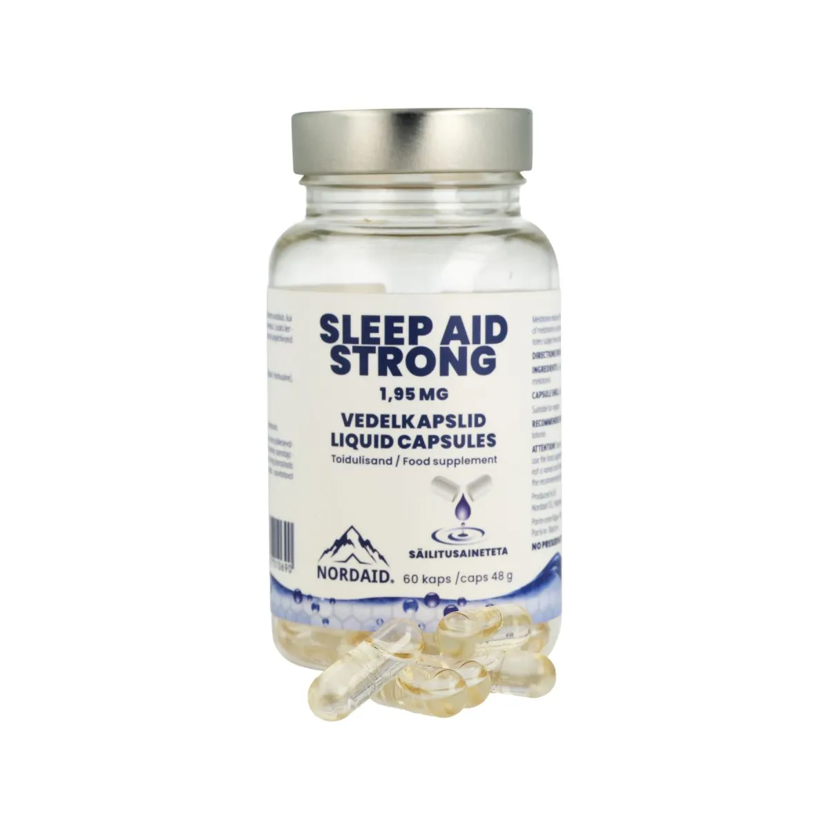 NORDAID SLEEP AID STRONG VEDELKAPSEL 1,95MG N60 - Product Image