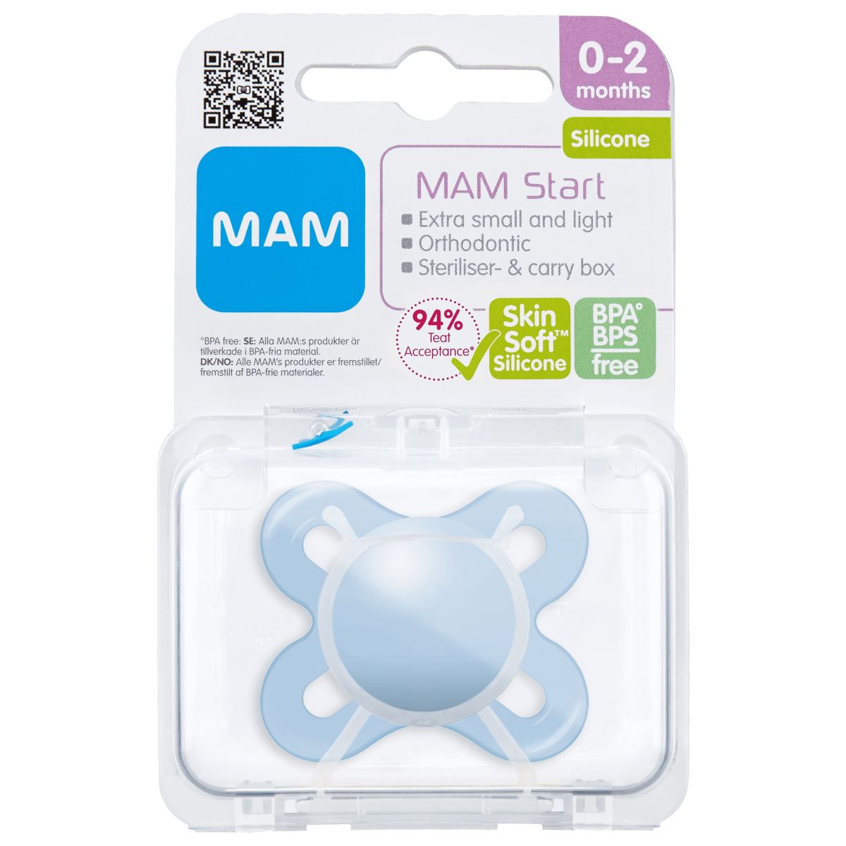 MAM START RÕNGASLUTT SILIK. 0-2 KUUD SININE N1 - Product Image