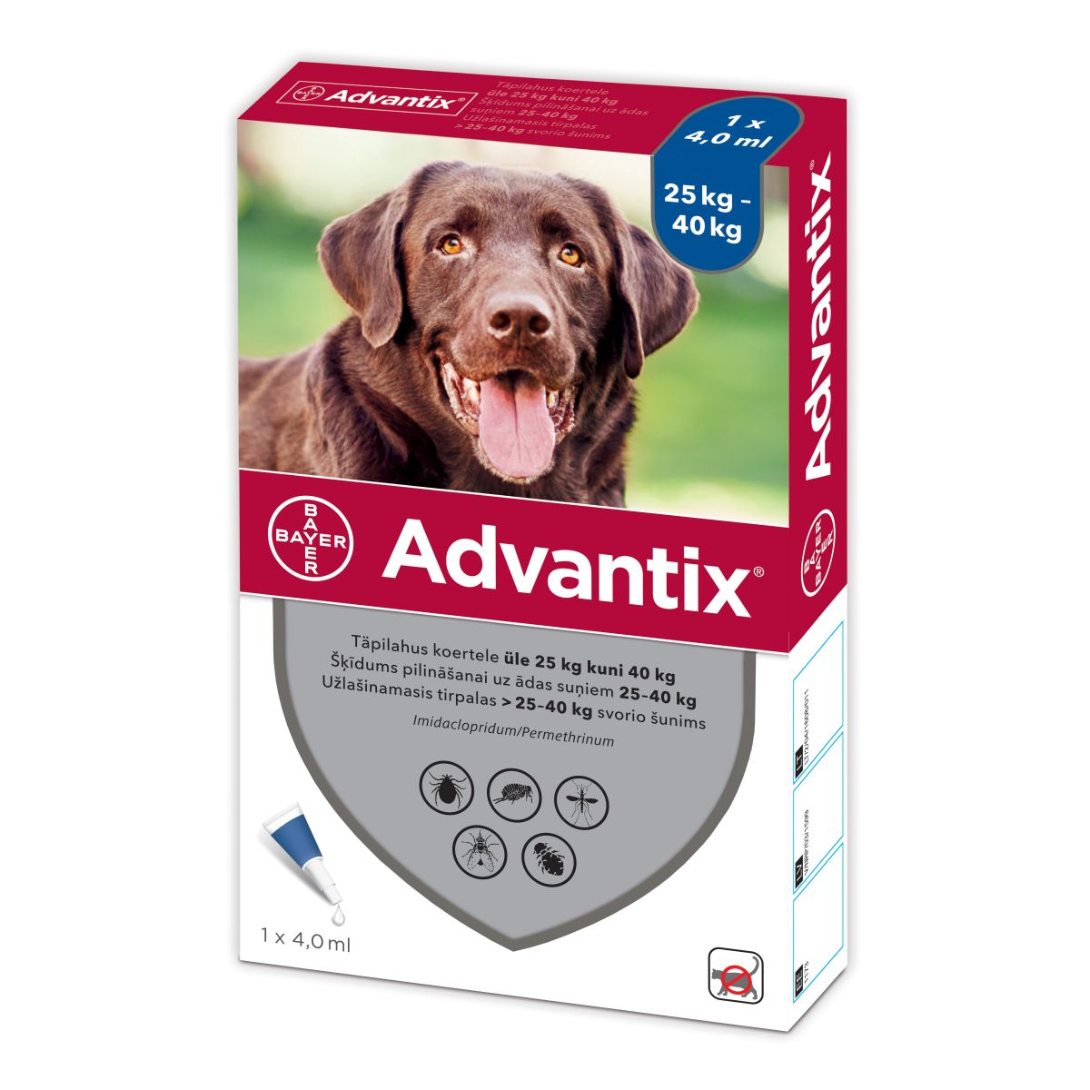 ADVANTIX TÄPILAHUS 500MG+100MG/ML 4,0ML N1