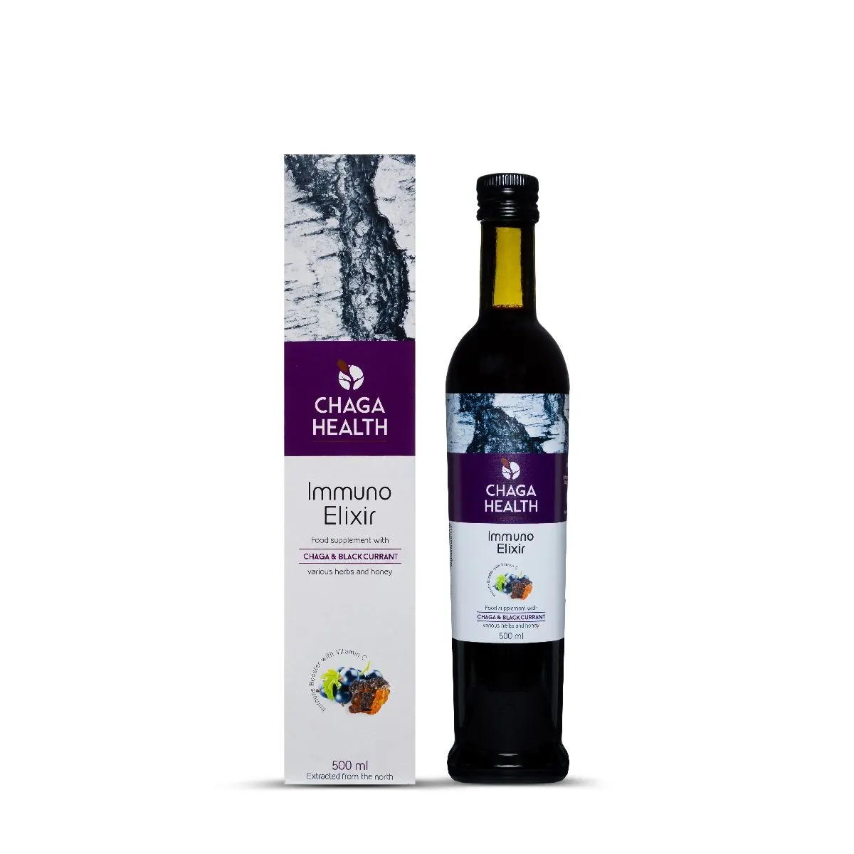 CHAGA HEALTH IMMUNO ELIXIR MUSTSÕSTRA 500ML - Product Image