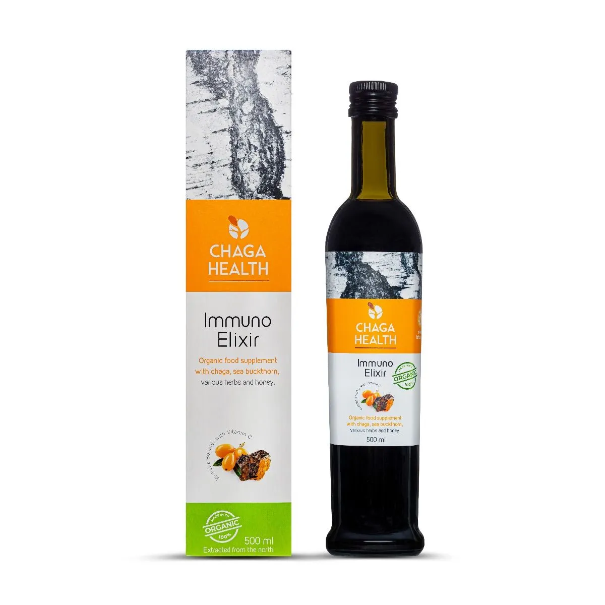 CHAGA HEALTH IMMUNO ELIXIR ASTELPAJU MAHE 500ML - Product Image