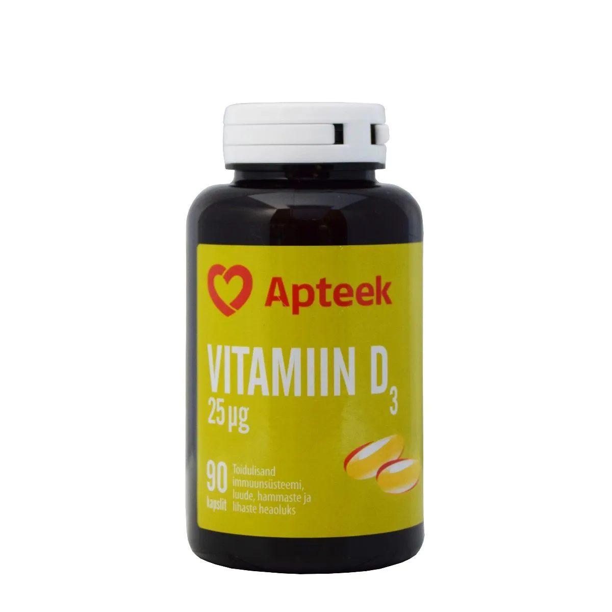 SA VITAMIIN D3 KAPSLID 25MCG N90 - Product Image