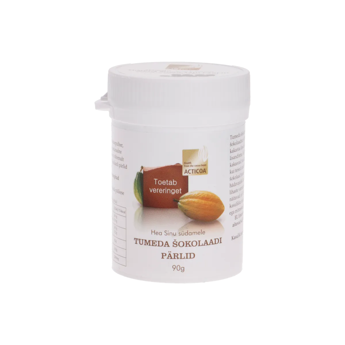 ACTICOA TUMEDA SHOKOLAADI PÄRLID 90G - Product Image