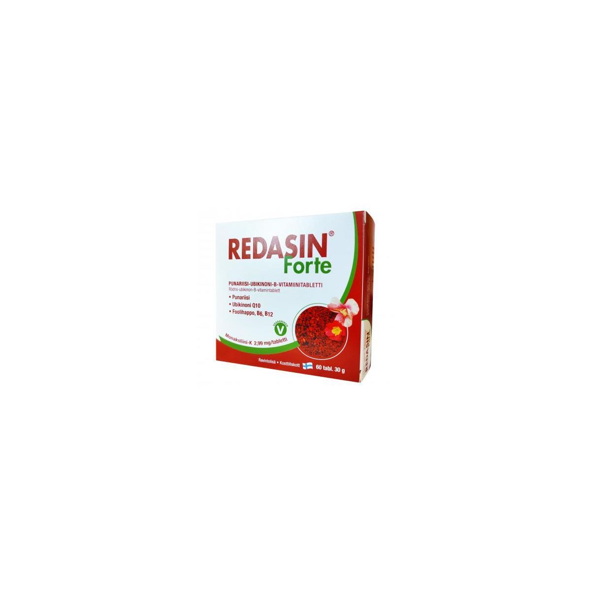 REDASIN FORTE SÜDAMETABLETID PUNASE RIISIGA N60