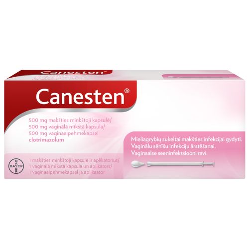 CANESTEN VAGINAALPEHMEKAPSEL 500MG N1