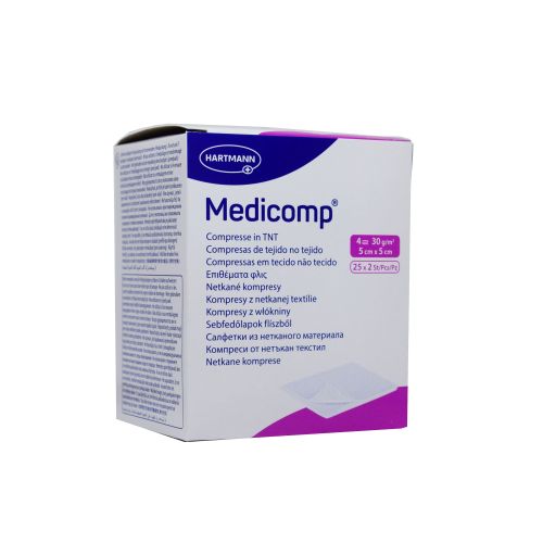 MEDICOMP TAMPOONID STER 5X5CM N25X2/411074/