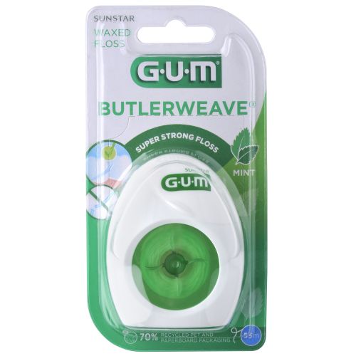 GUM ЗУБНАЯ НИТЬ ВОЩЕНАЯ, C МЯТОЙ  55M /1855/