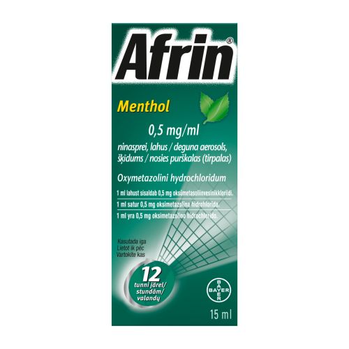 AFRIN MENTHOL NINASPREI 0,5MG/ML 15ML