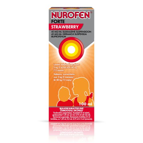 NUROFEN FORTE STRAWBERRY SUUKAUDNE SUSP 40MG/ML 100ML