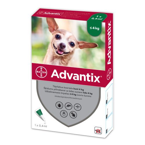 ADVANTIX TÄPILAHUS 500MG+100MG/ML 0,4ML N1