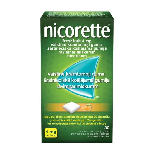 NICORETTE FRESHFRUIT NÄRIMISKUMM 4MG N30