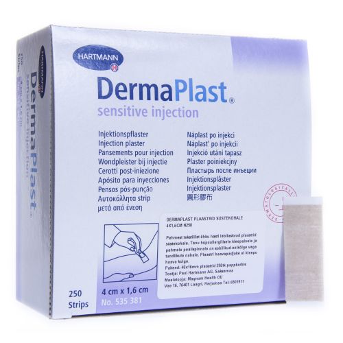 DERMAPLAST PLAASTRID SÜSTEKOHALE 4X1,6CM N250/535381/
