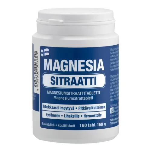 MAGNESIA SITRAATTI MAGNEESIUMI TBL N160