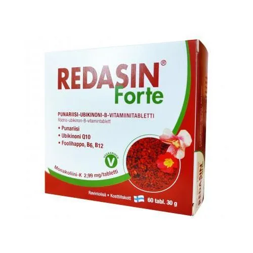 REDASIN FORTE SÜDAMETABLETID PUNASE RIISIGA N60