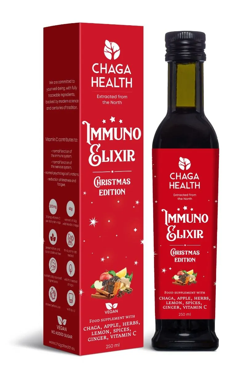 CHAGA HEALTH IMMUNO JÕULU ELIKSIIR 250ML - Product Image 2
