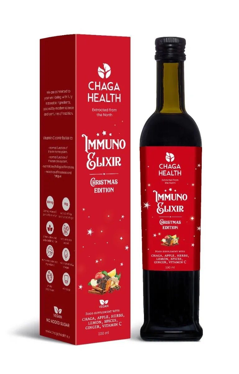 CHAGA HEALTH IMMUNO JÕULU ELIKSIIR 500ML - Product Image 2