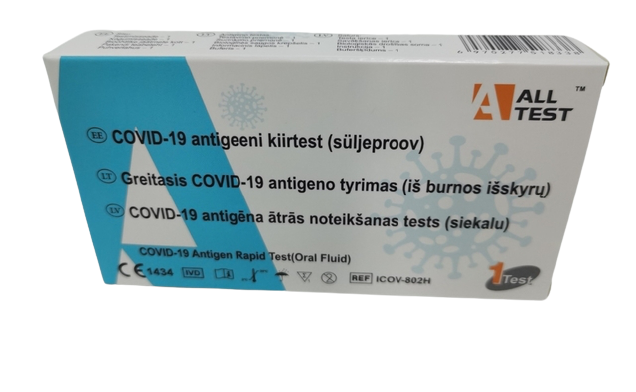 ANTIGEENI KIIRTEST COVID-19 ALLTEST SÜLJEST ISE TESTIMISEKS N1
