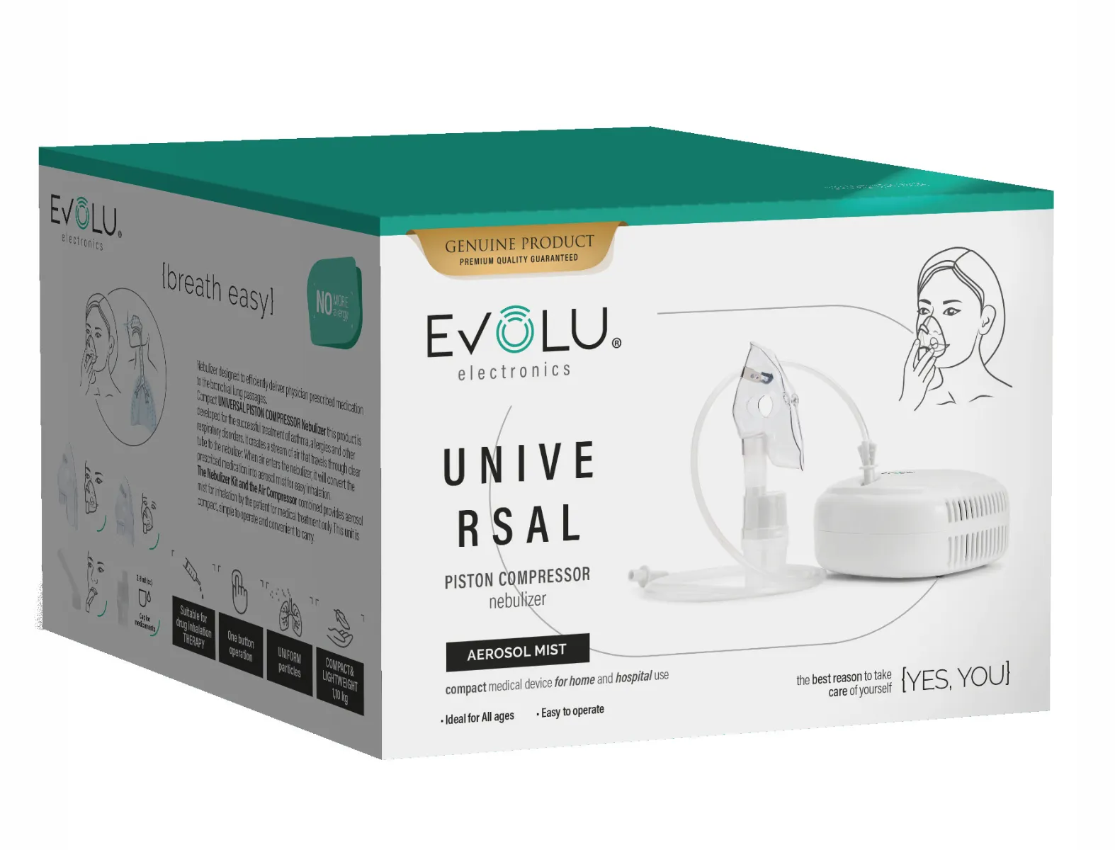 KOMPRESSOR INHALAATOR EVOLU UNIVERSAL - Product Image 2