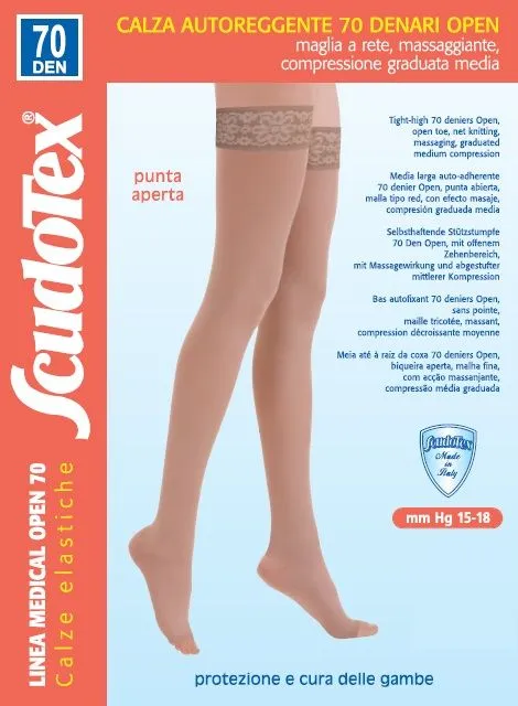 ЧУЛКИ SCUDOTEX С ОТКРЫТЫМ НОСКОМ 70DEN T5 NATURE (S823NA/5) - Product Image 2